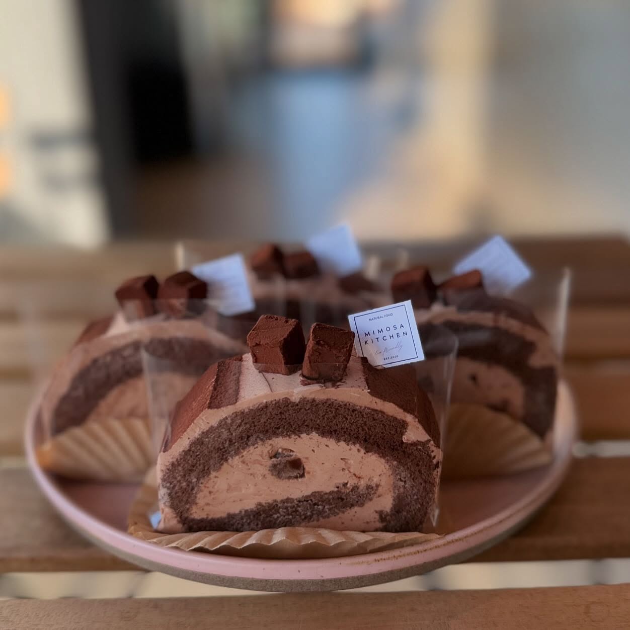 米粉の生チョコロールケーキ